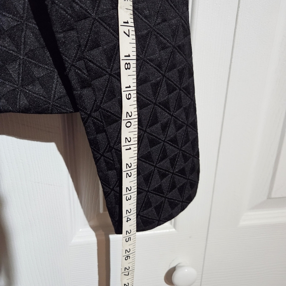 Chapter One Cropped Jacket | Black Geometric Flared Size 8 - Picture 7 of 8